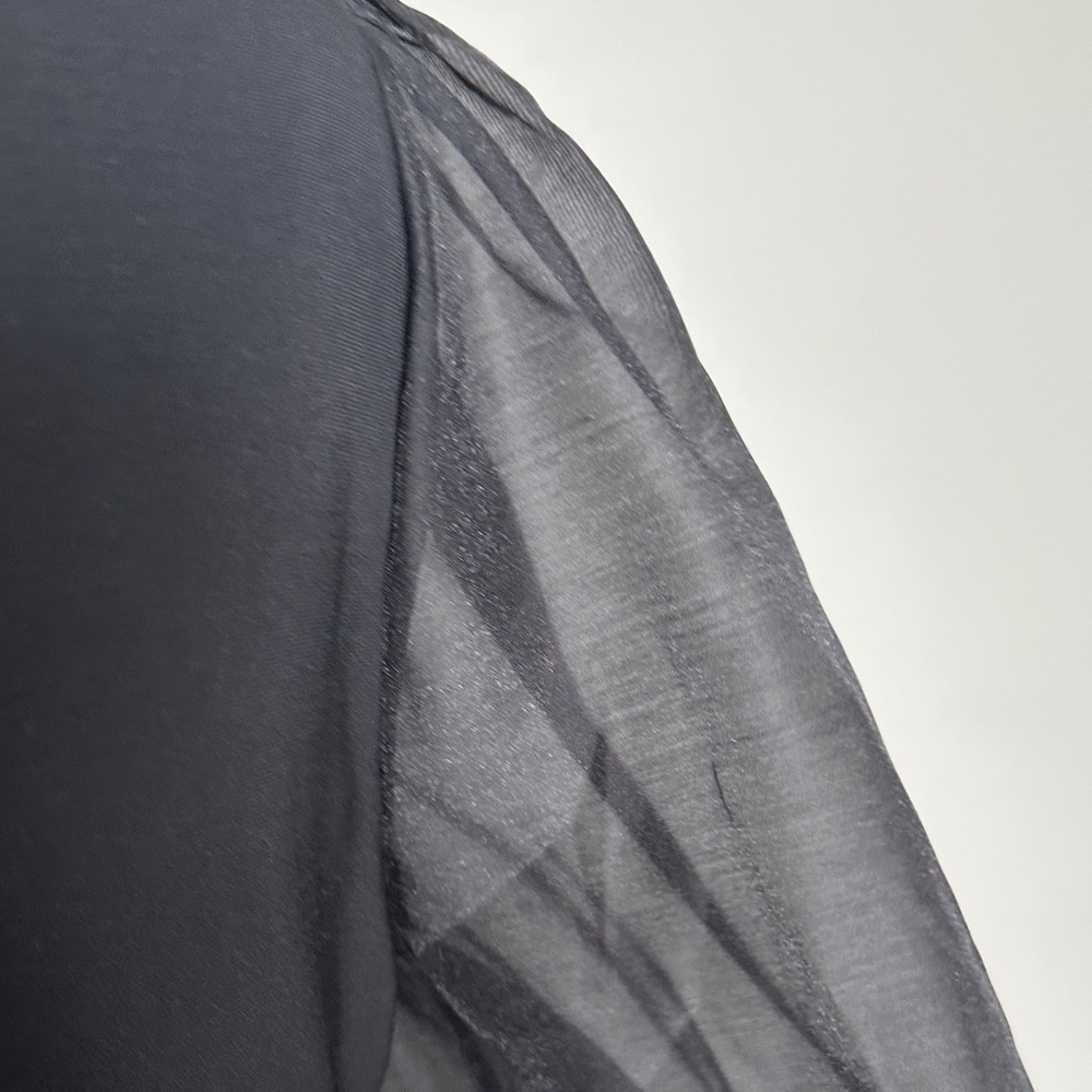 Ted Baker NWT Black Blouse with Sheer Sleeves - Picture 10 of 13